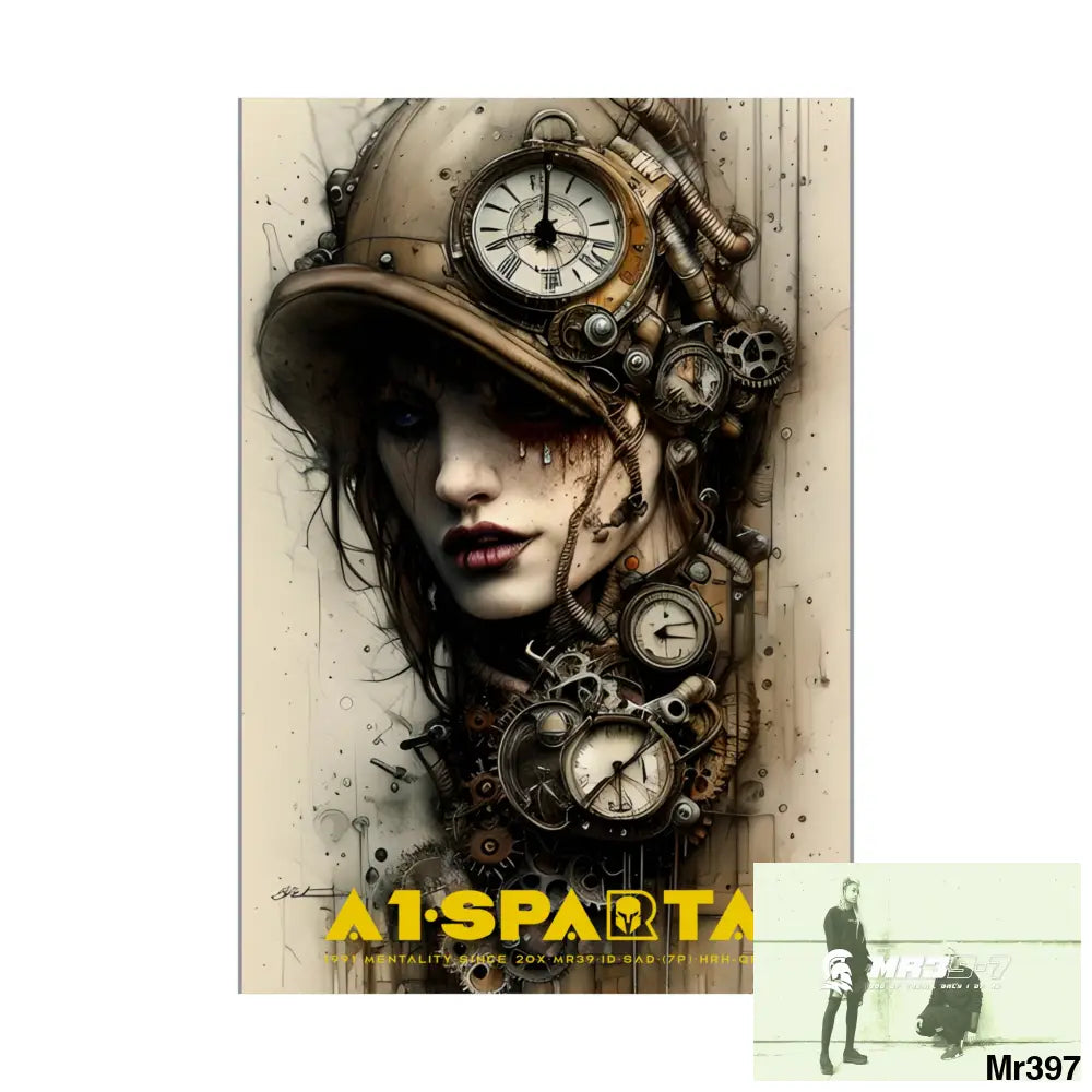 A1-Sparta Gothic Animal Super Resolution Graphic Matte Vertical Posters Poster