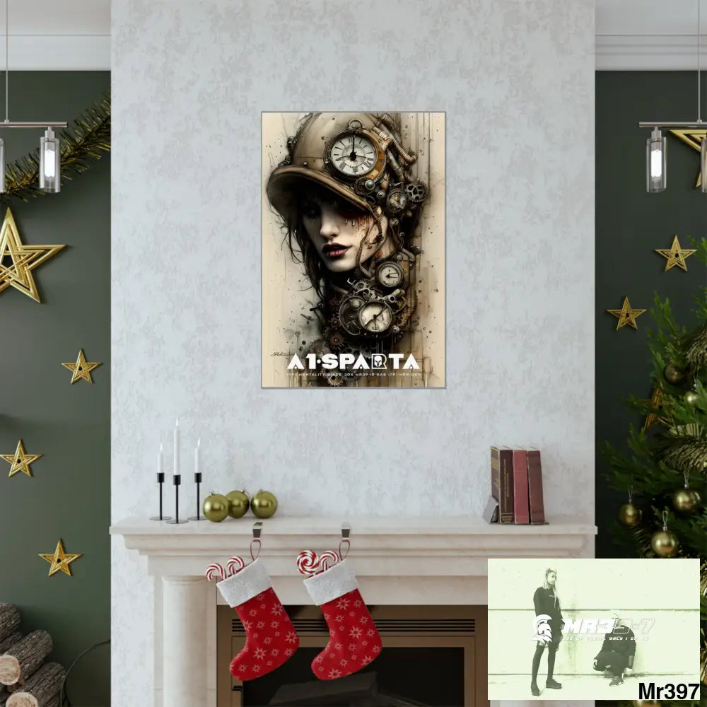 A1-Sparta Gothic Animal Super Resolution Graphic Matte Vertical Posters Poster