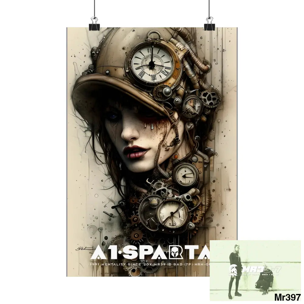 A1-Sparta Gothic Animal Super Resolution Graphic Matte Vertical Posters Poster