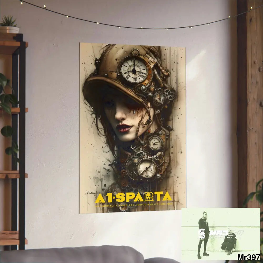 A1-Sparta Gothic Animal Super Resolution Graphic Matte Vertical Posters Poster