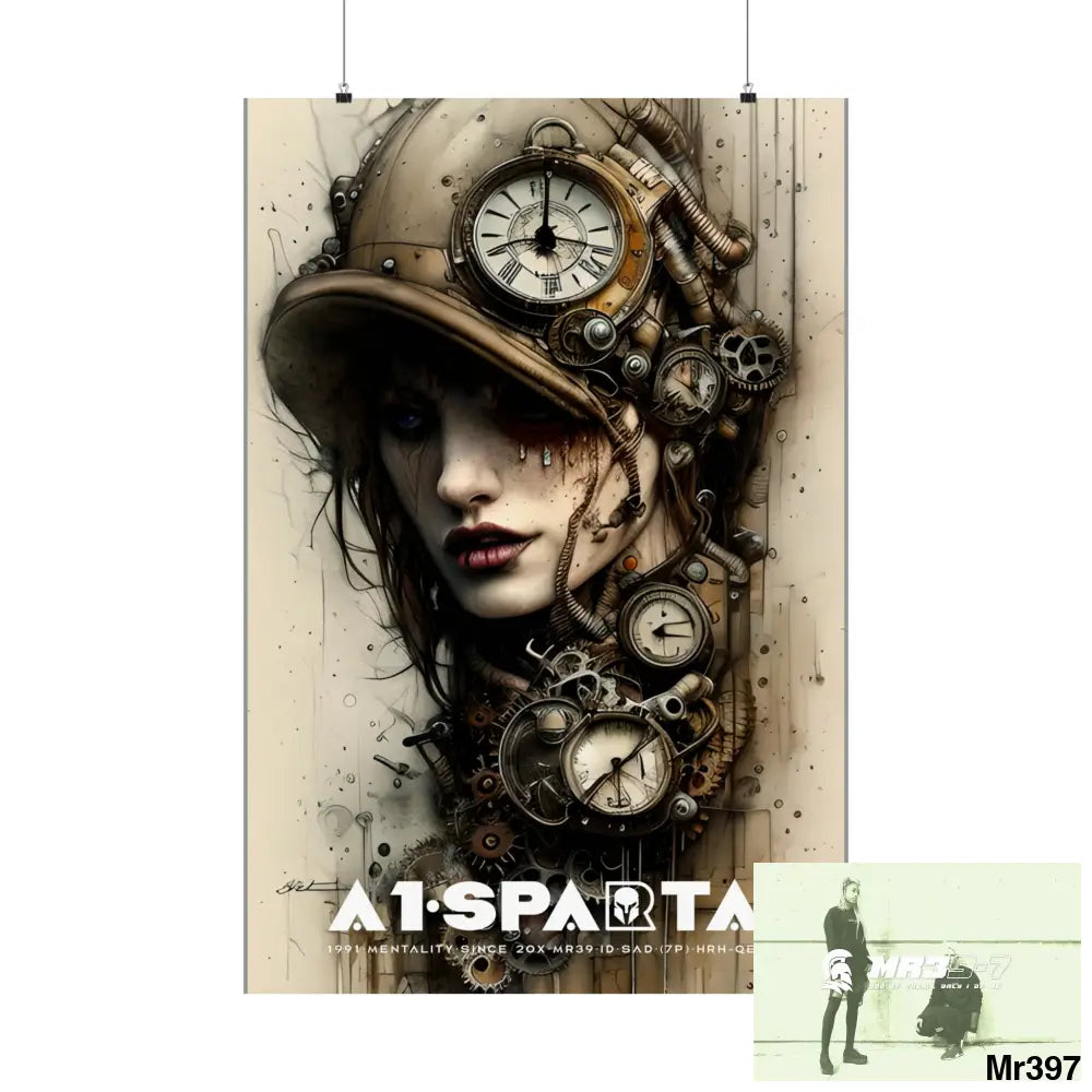 A1-Sparta Gothic Animal Super Resolution Graphic Matte Vertical Posters Poster