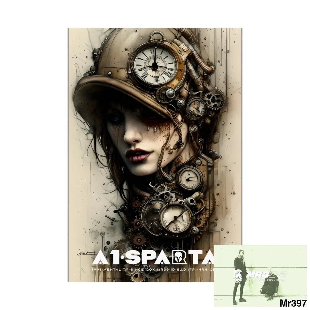 A1-Sparta Gothic Animal Super Resolution Graphic Matte Vertical Posters Poster