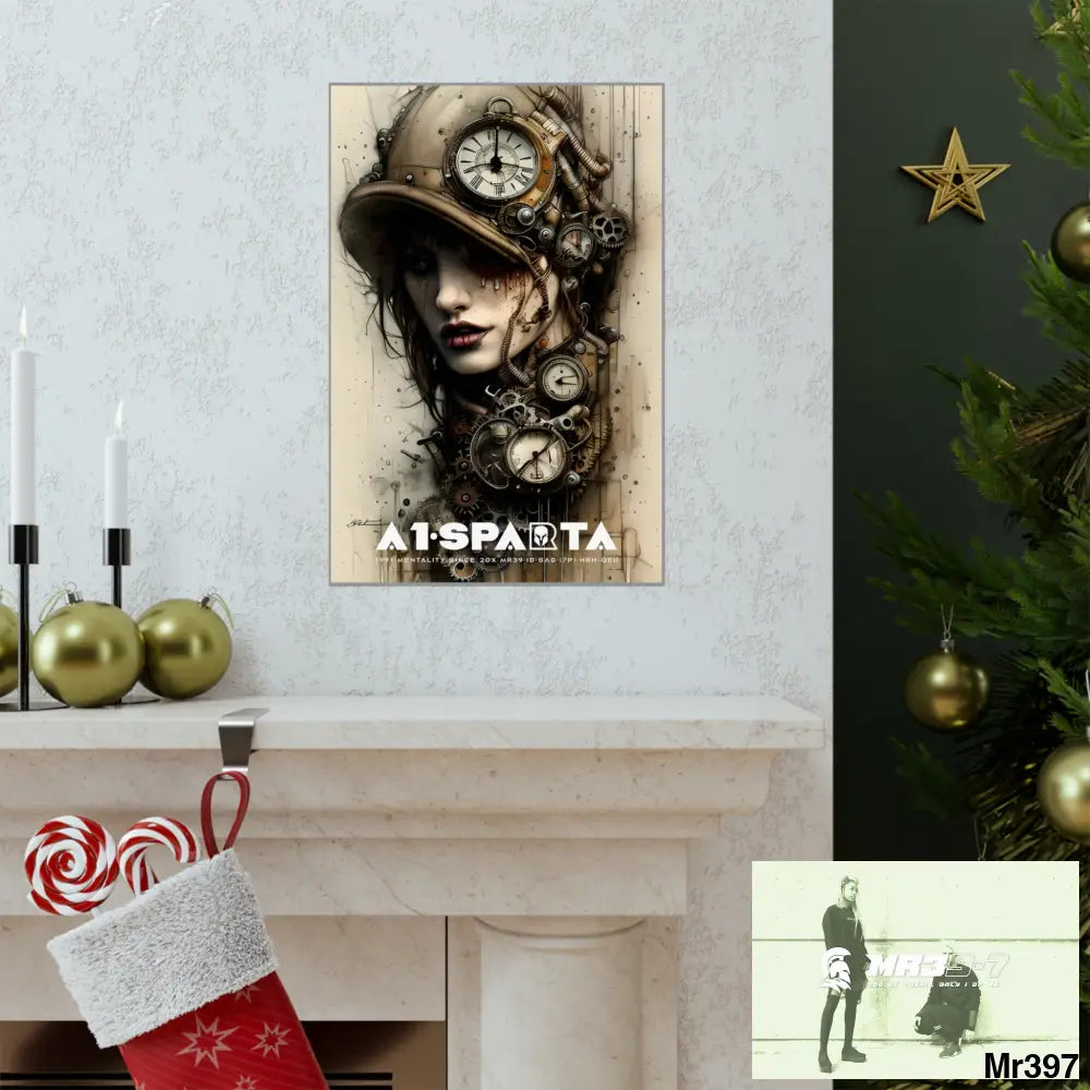 A1-Sparta Gothic Animal Super Resolution Graphic Matte Vertical Posters Poster