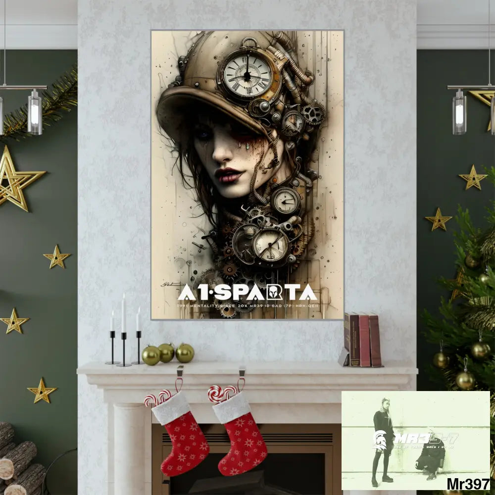 A1-Sparta Gothic Animal Super Resolution Graphic Matte Vertical Posters Poster