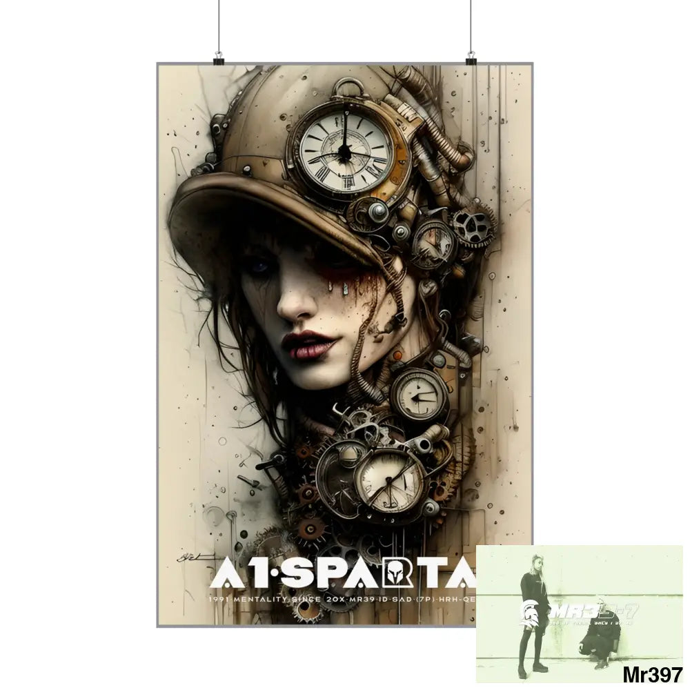 A1-Sparta Gothic Animal Super Resolution Graphic Matte Vertical Posters Poster