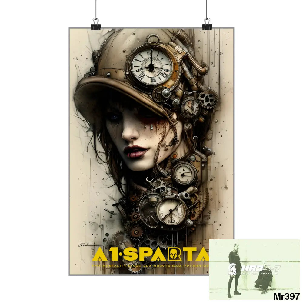 A1-Sparta Gothic Animal Super Resolution Graphic Matte Vertical Posters Poster