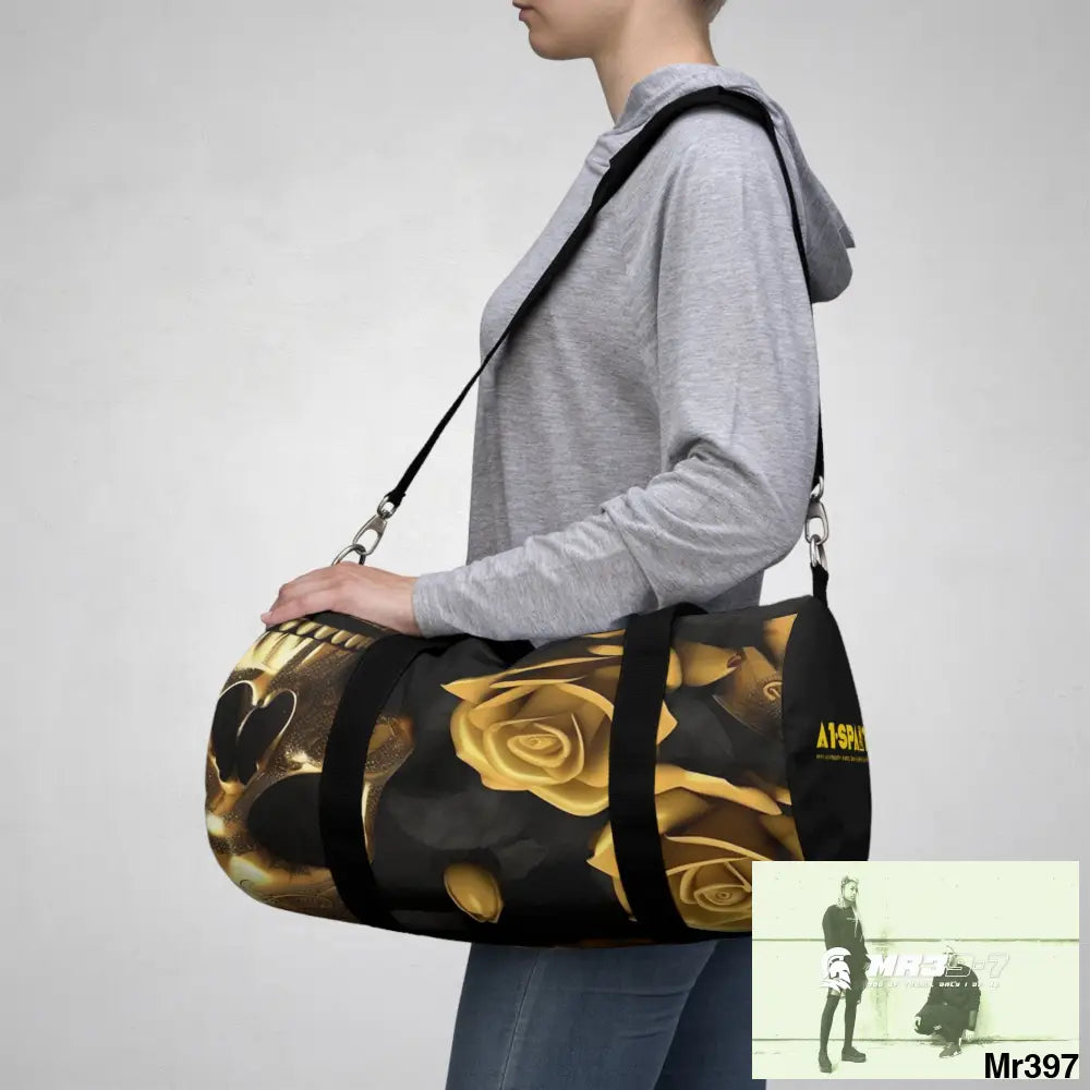 A1- Sparta Gothic Skulls & Roses Duffel Bag Bags