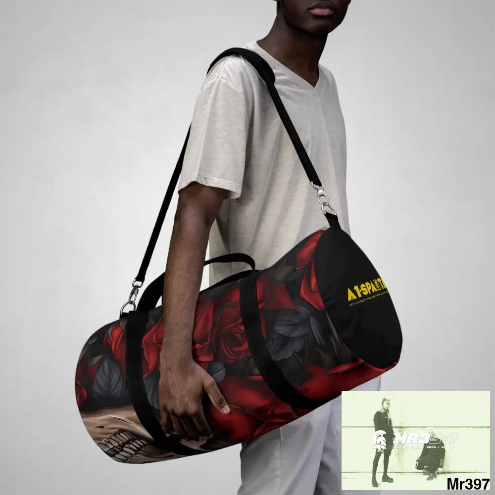 A1- Sparta gothic Skulls & Roses Duffel Bag Bags