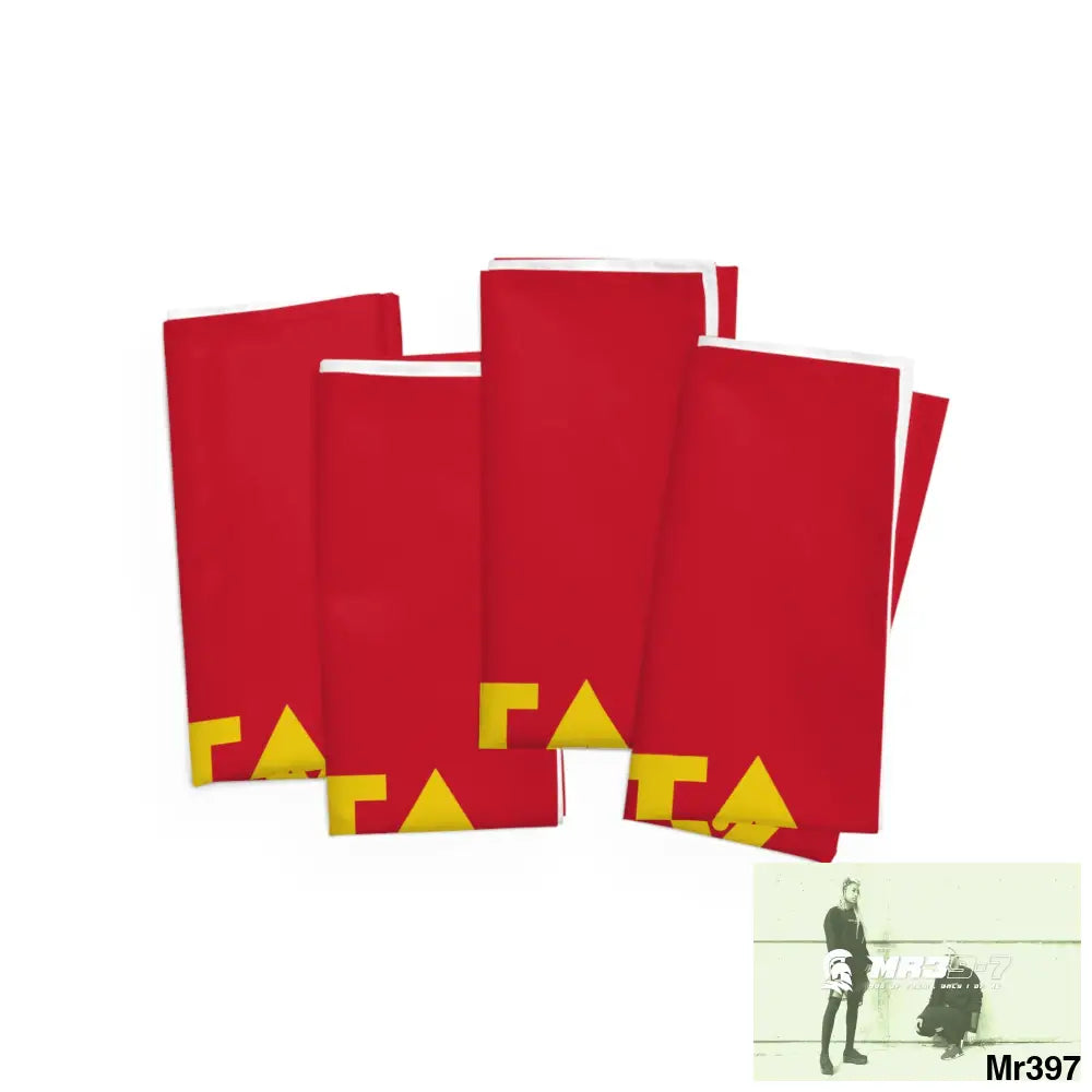 A1- Sparta Gothic Skulls & Roses Napkins 4-piece set / White / 19’’ × 19’’ Accessories