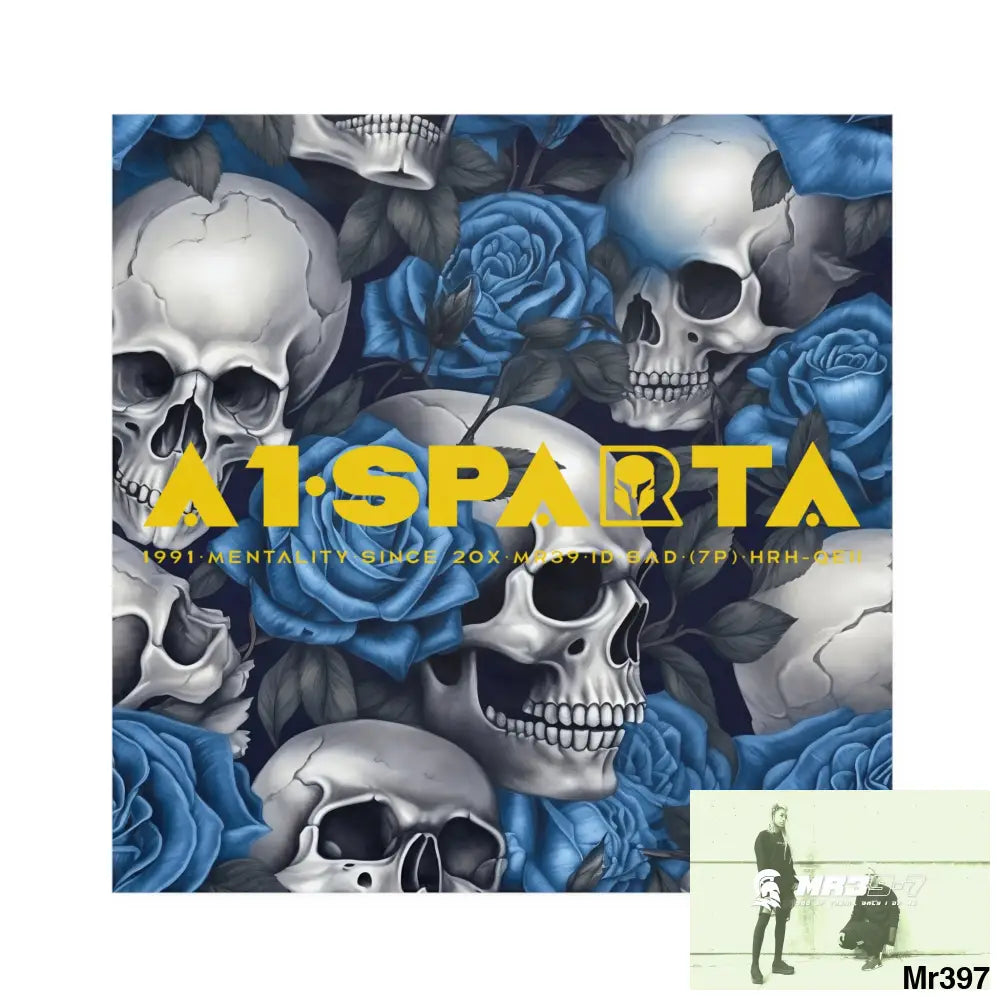 A1-Sparta Gothic Skulls & Roses Napkins 4-piece set / White / 19’’ × 19’’ Accessories