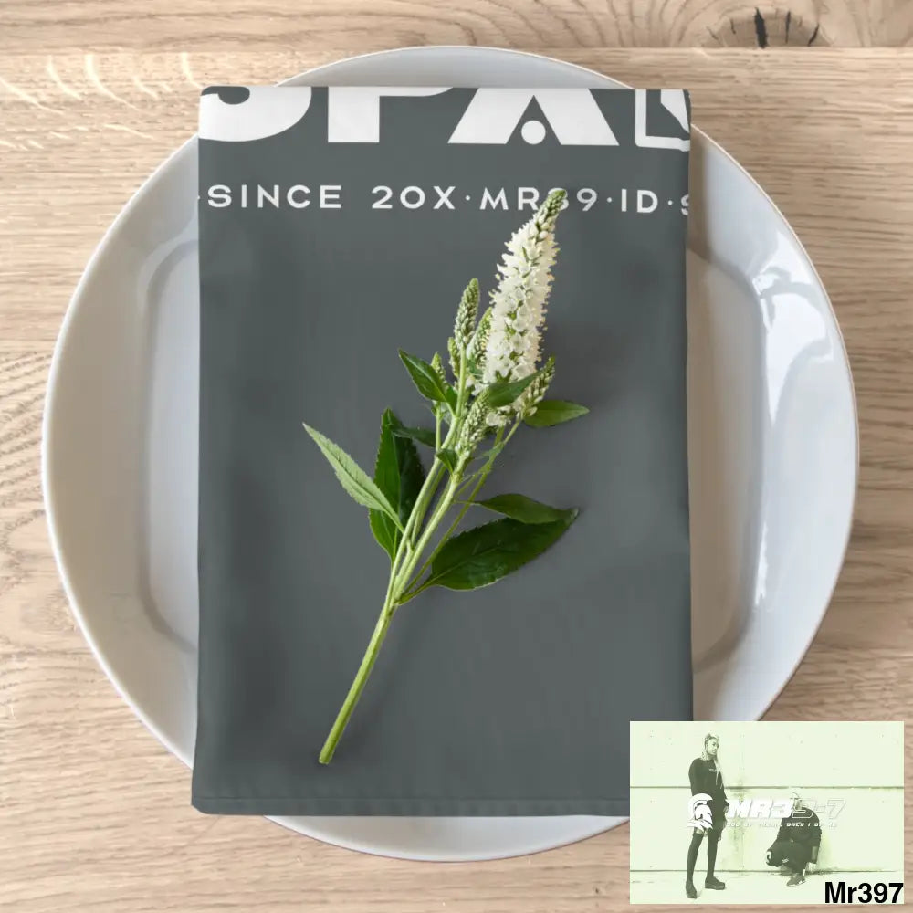 A1-Sparta Gothic Skulls & Roses Napkins 4-piece set / White / 19’’ × 19’’ Accessories