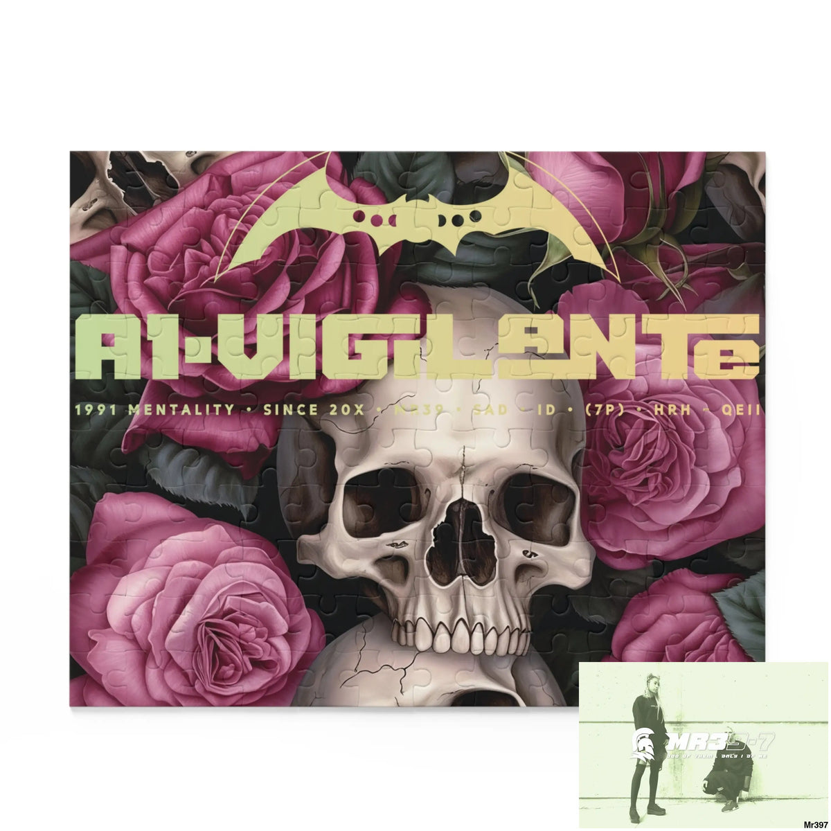 A1•Sparta Gothic skulls & Roses Puzzle (120 252 500-Piece) 10’’ × 8’’ (120 pcs) Puzzle