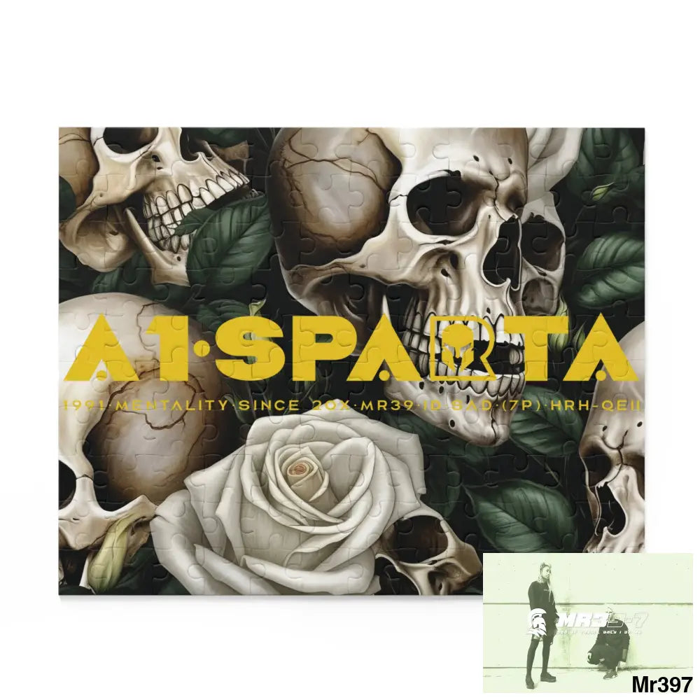 A1•Sparta Gothic skulls & Roses Puzzle (120 252 500-Piece) 10’’ × 8’’ (120 pcs) Puzzle