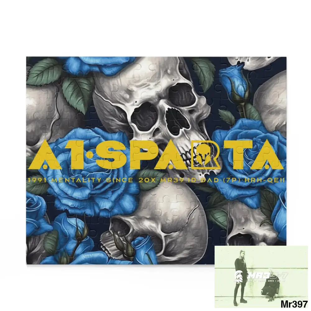 A1•Sparta Gothic skulls & Roses Puzzle (120 252 500-Piece) 10’’ × 8’’ (120 pcs) Puzzle
