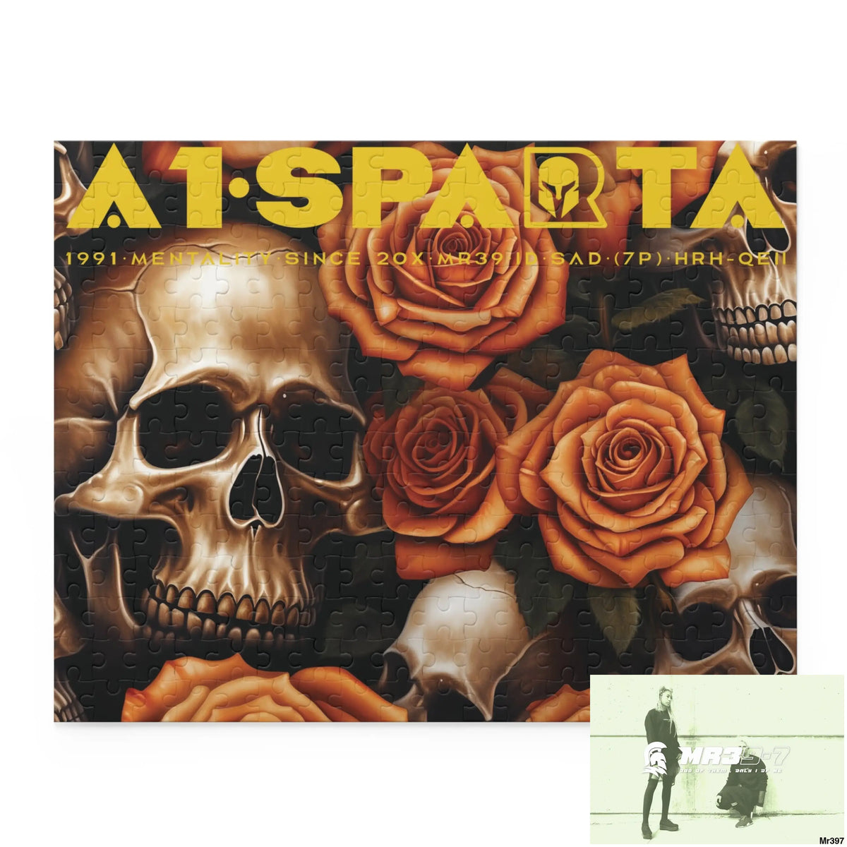 A1•Sparta Gothic skulls & Roses Puzzle (120 252 500-Piece) 14’’ × 11’’ (252 pcs) Puzzle