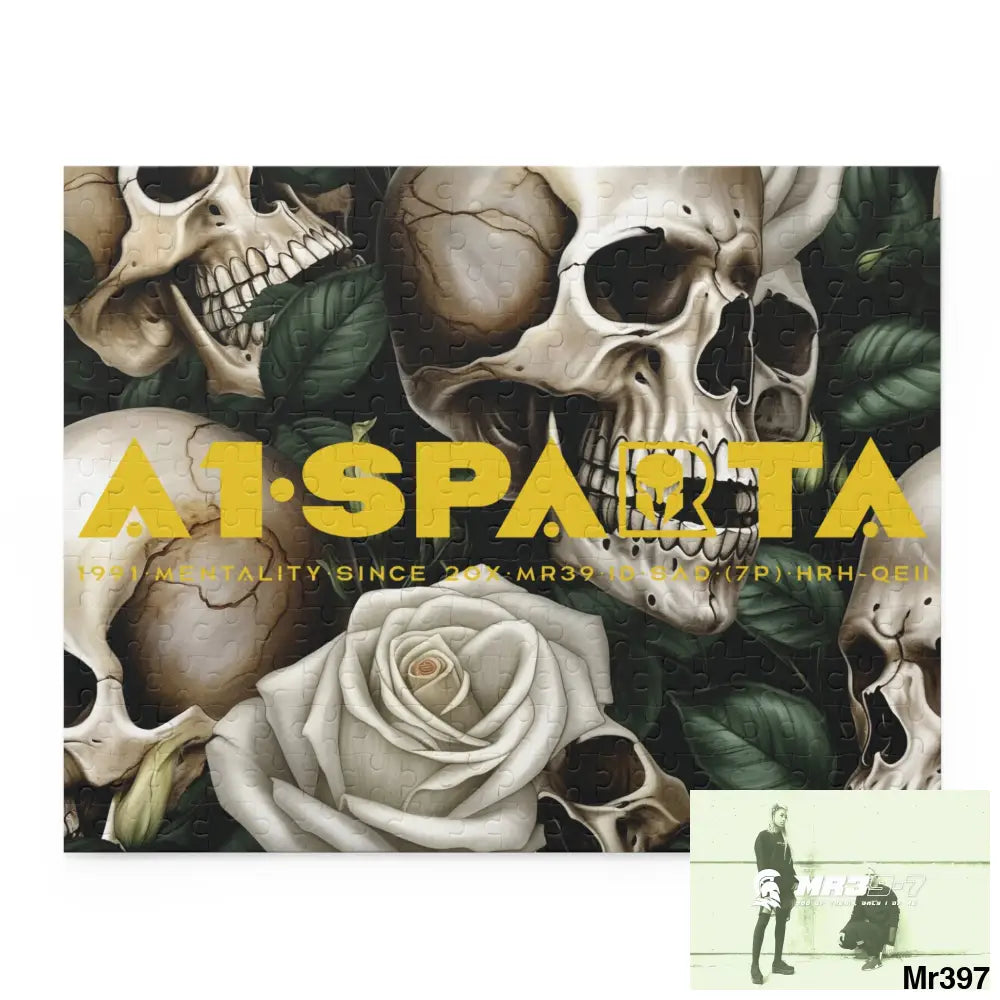 A1•Sparta Gothic skulls & Roses Puzzle (120 252 500-Piece) 14’’ × 11’’ (252 pcs) Puzzle