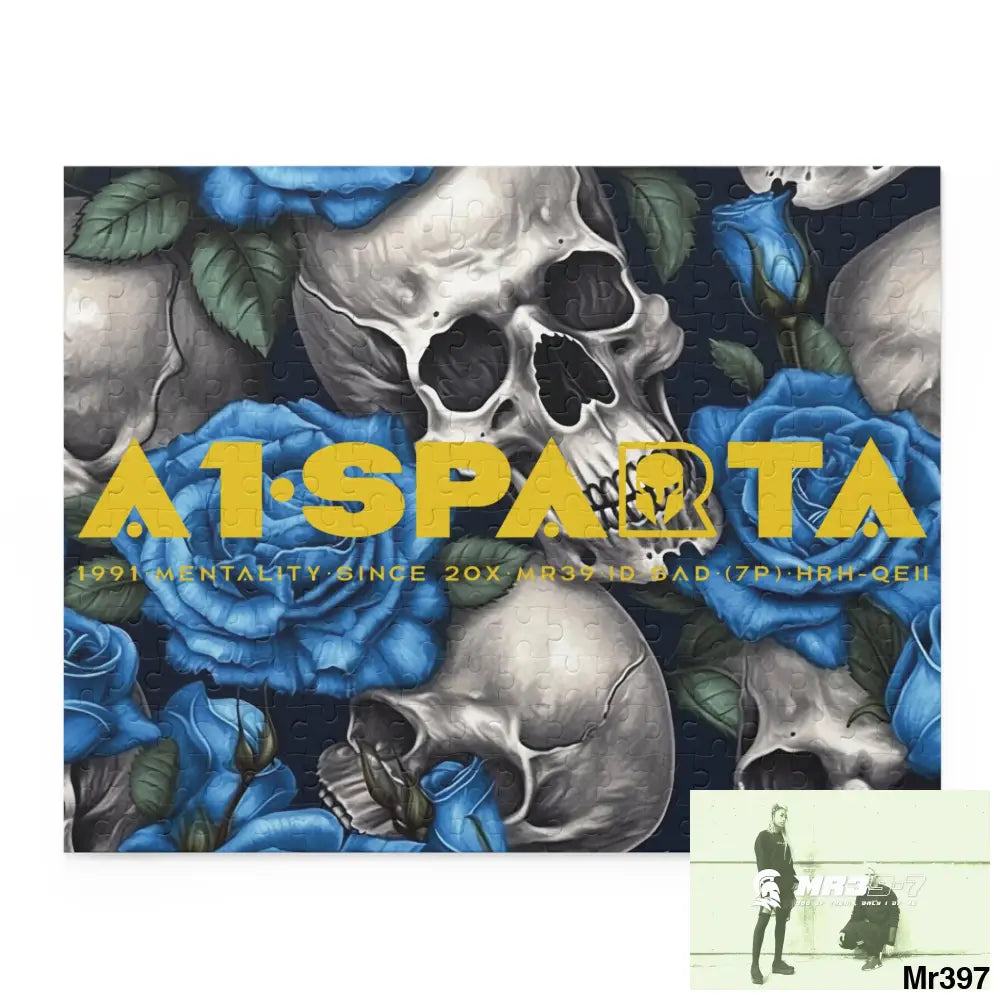 A1•Sparta Gothic skulls & Roses Puzzle (120 252 500-Piece) 14’’ × 11’’ (252 pcs) Puzzle