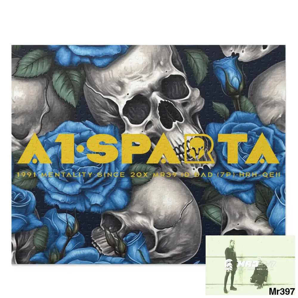A1•Sparta Gothic skulls & Roses Puzzle (120 252 500-Piece) 20’’ × 16’’ (500 pcs) Puzzle