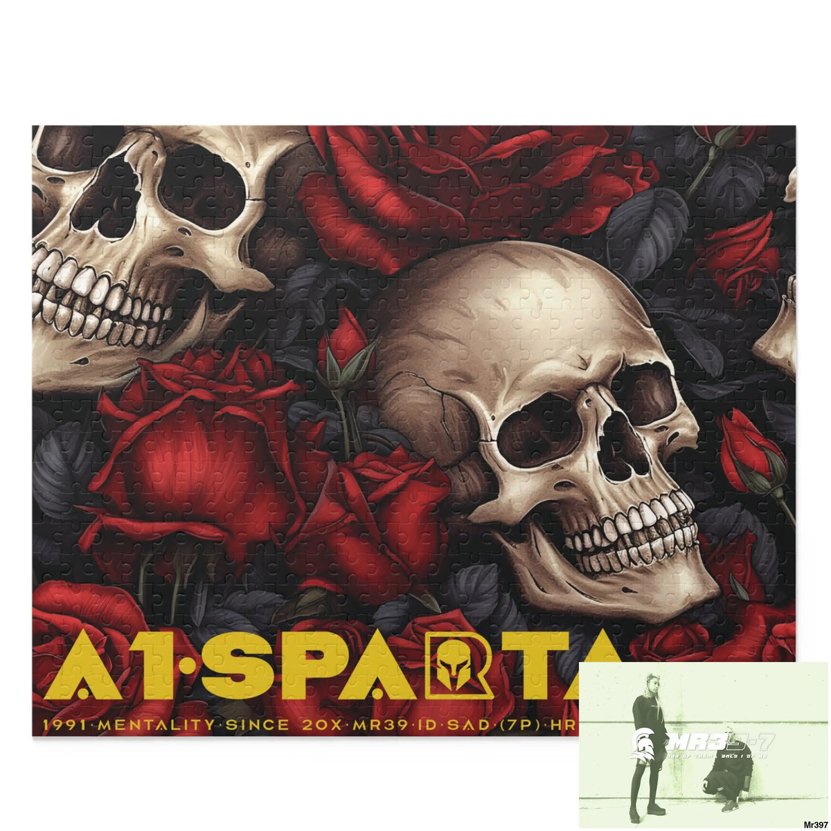 A1.Sparta Gothic skulls & Roses Puzzle (120 252 500-Piece) 20’’ × 16’’ (500 pcs) Puzzle