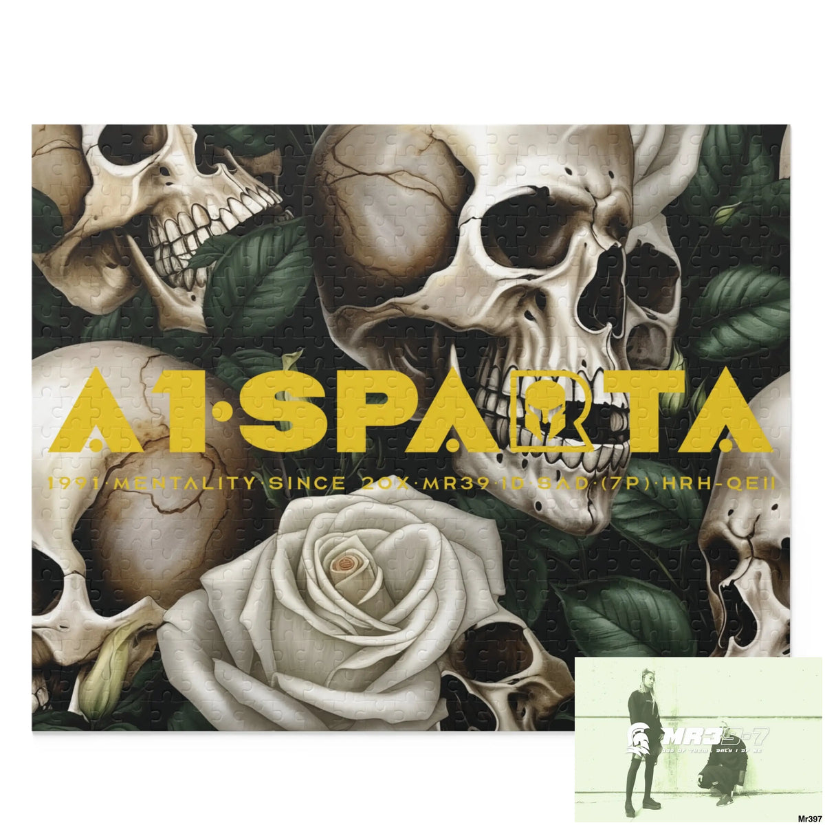 A1•Sparta Gothic skulls & Roses Puzzle (120 252 500-Piece) 20’’ × 16’’ (500 pcs) Puzzle