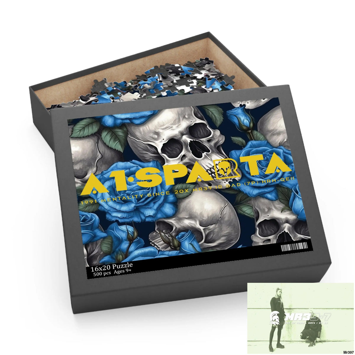 A1•Sparta Gothic skulls & Roses Puzzle (120 252 500-Piece) Puzzle