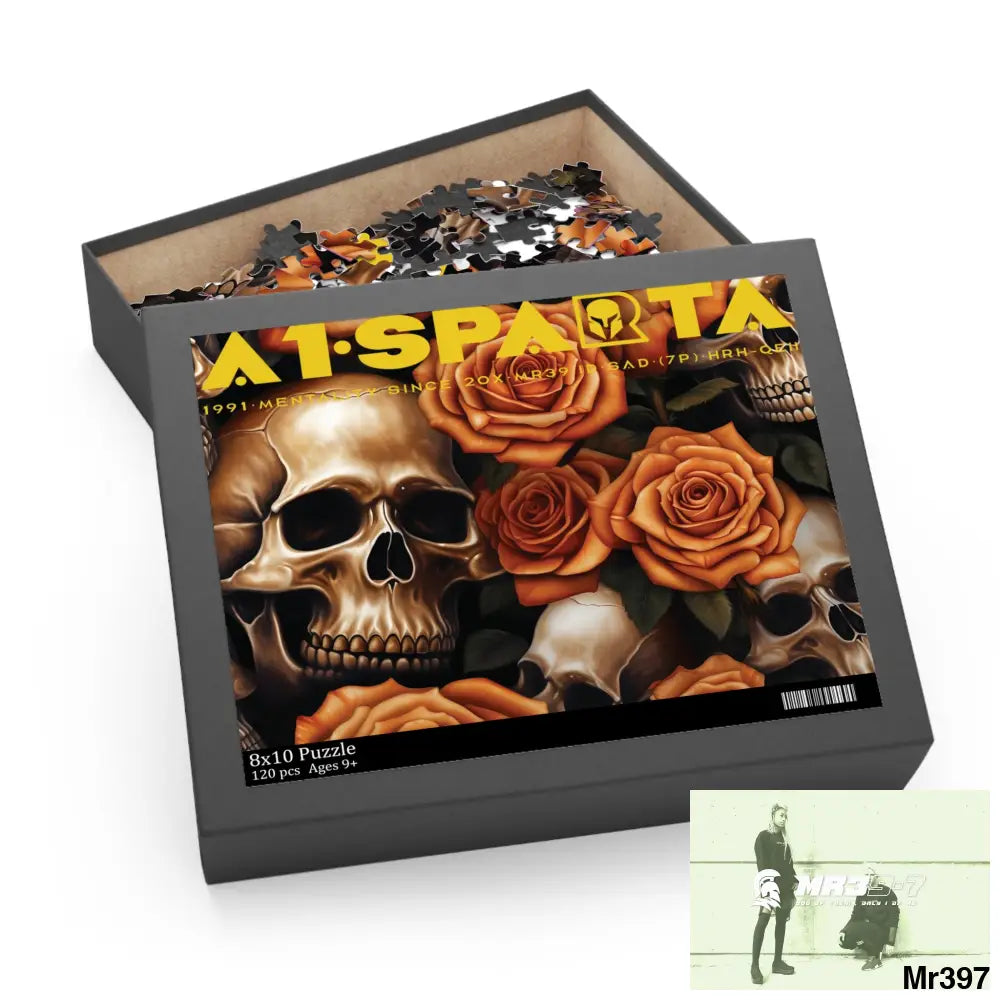A1•Sparta Gothic skulls & Roses Puzzle (120 252 500-Piece) Puzzle