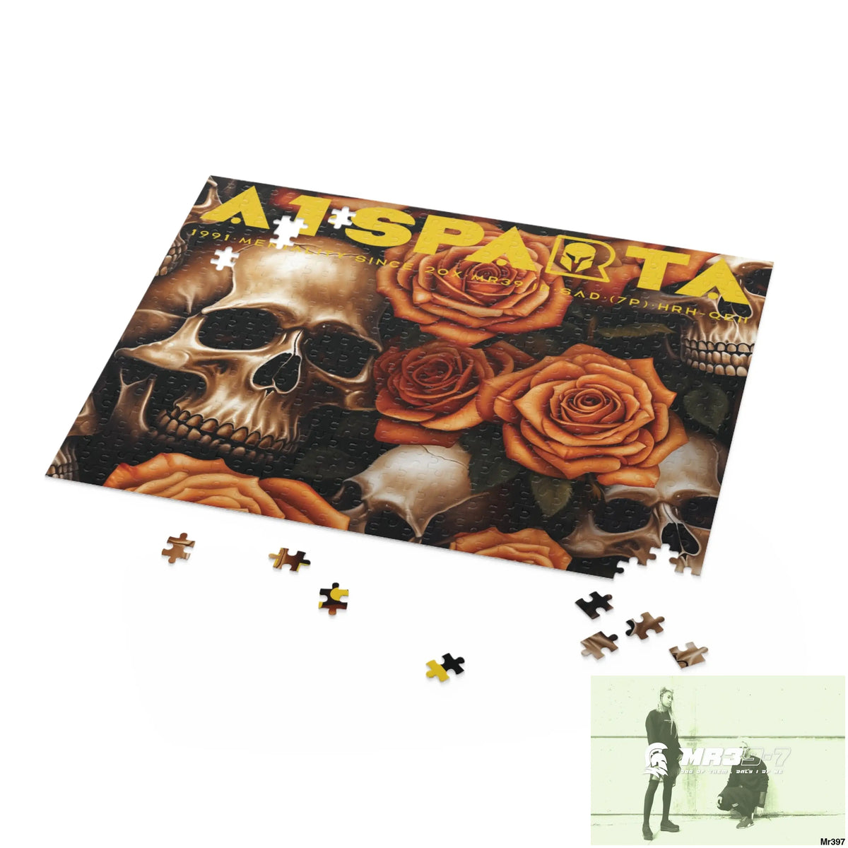 A1•Sparta Gothic skulls & Roses Puzzle (120 252 500-Piece) Puzzle