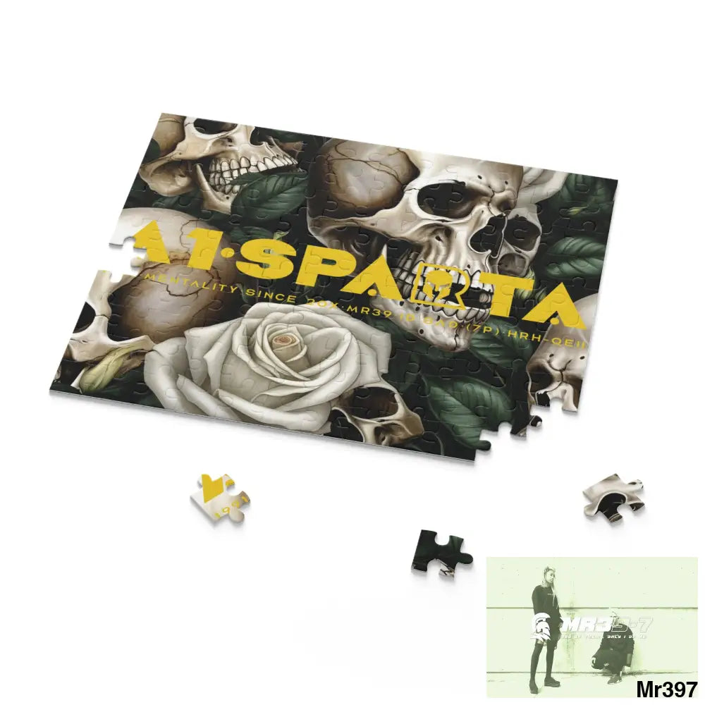 A1•Sparta Gothic skulls & Roses Puzzle (120 252 500-Piece) Puzzle