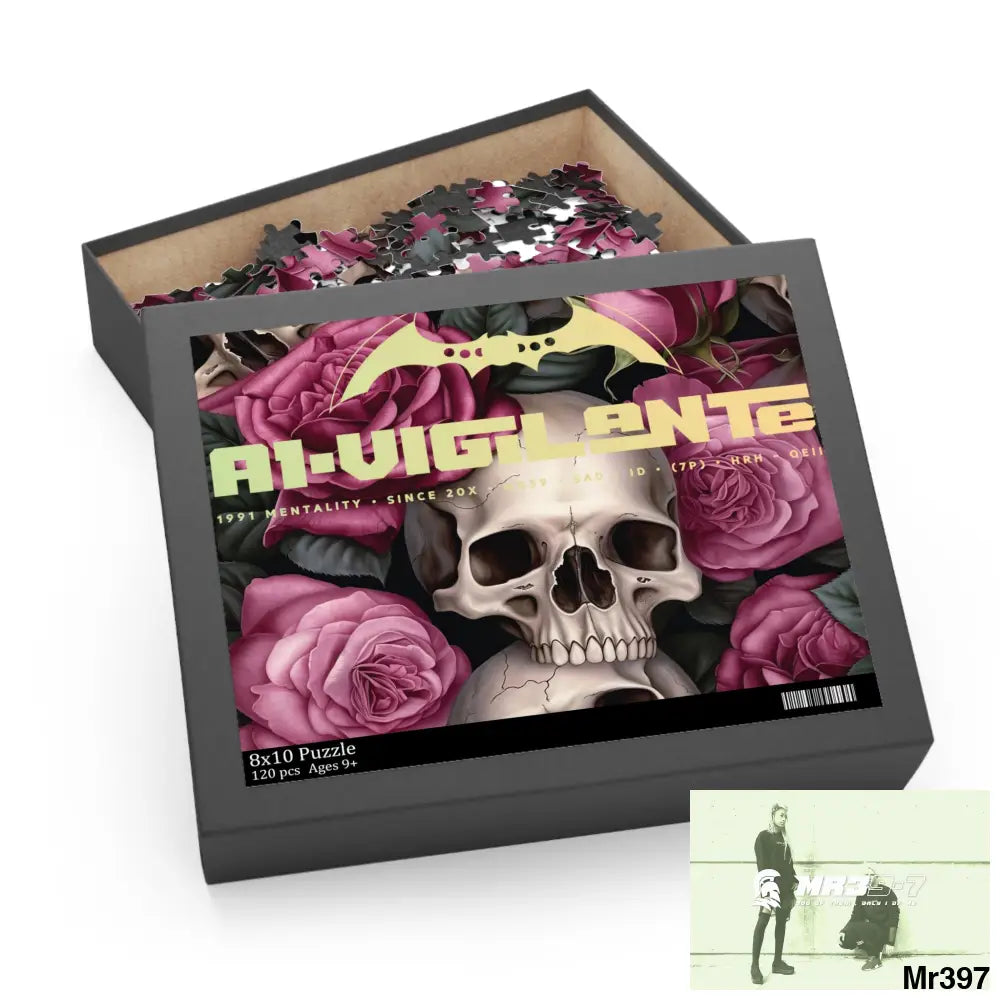 A1•Sparta Gothic skulls & Roses Puzzle (120 252 500-Piece) Puzzle