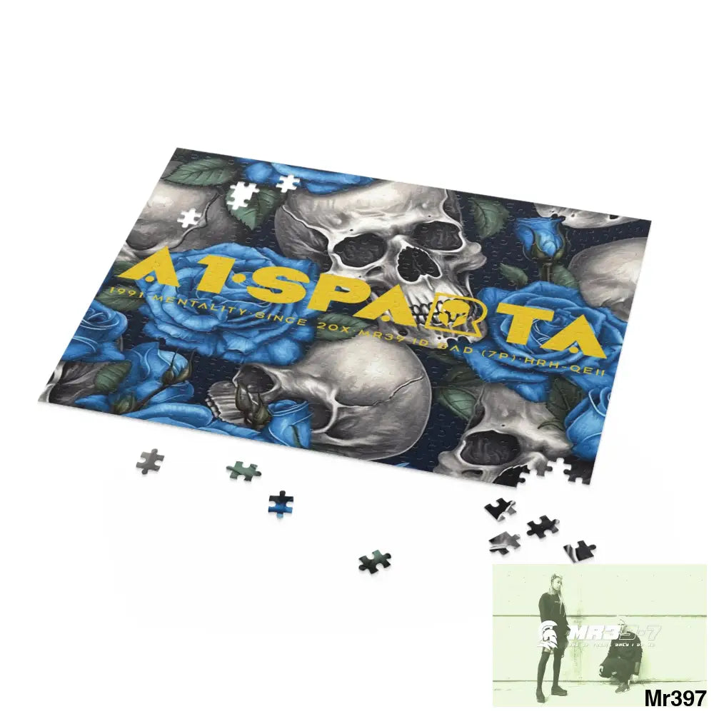 A1•Sparta Gothic skulls & Roses Puzzle (120 252 500-Piece) Puzzle