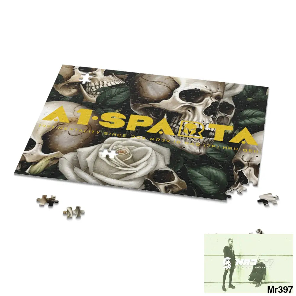 A1•Sparta Gothic skulls & Roses Puzzle (120 252 500-Piece) Puzzle