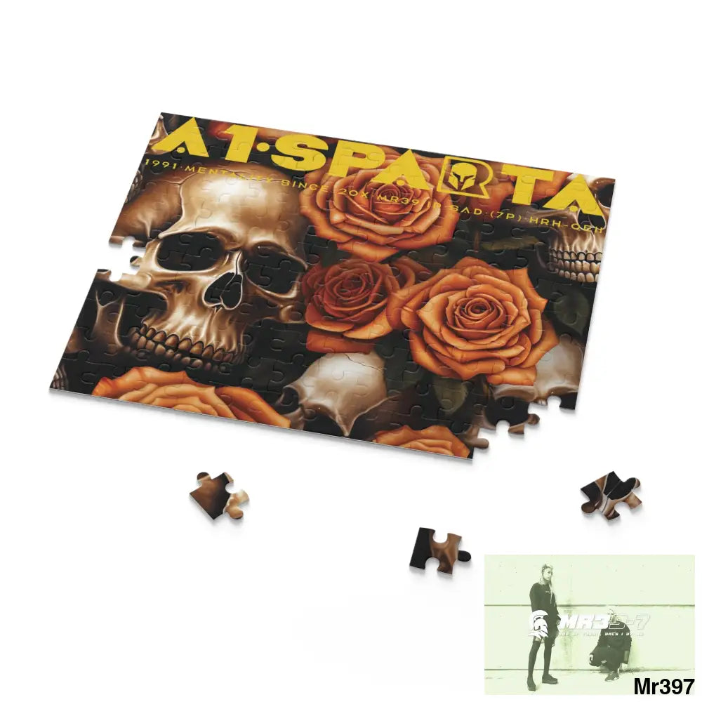 A1•Sparta Gothic skulls & Roses Puzzle (120 252 500-Piece) Puzzle