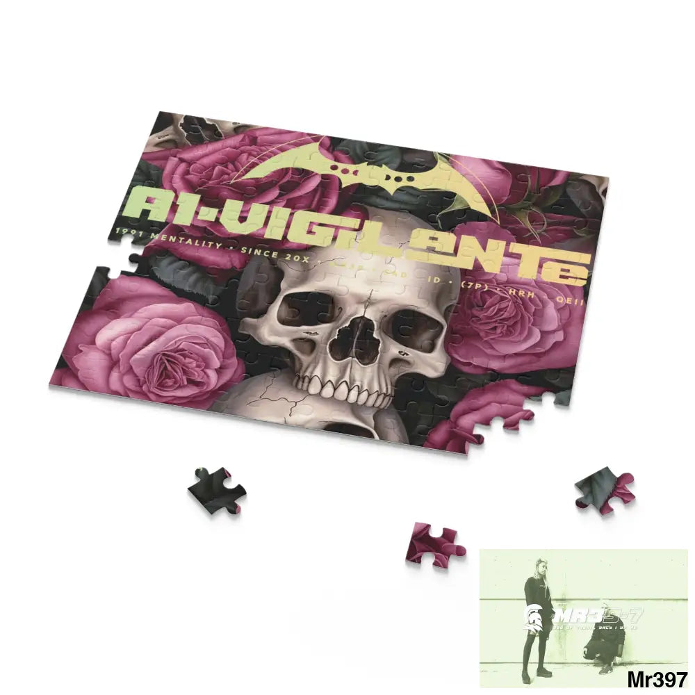 A1•Sparta Gothic skulls & Roses Puzzle (120 252 500-Piece) Puzzle