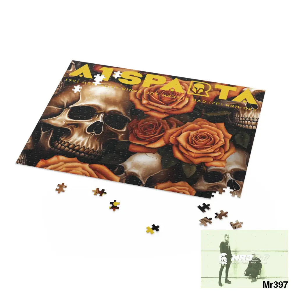 A1•Sparta Gothic skulls & Roses Puzzle (120 252 500-Piece) Puzzle