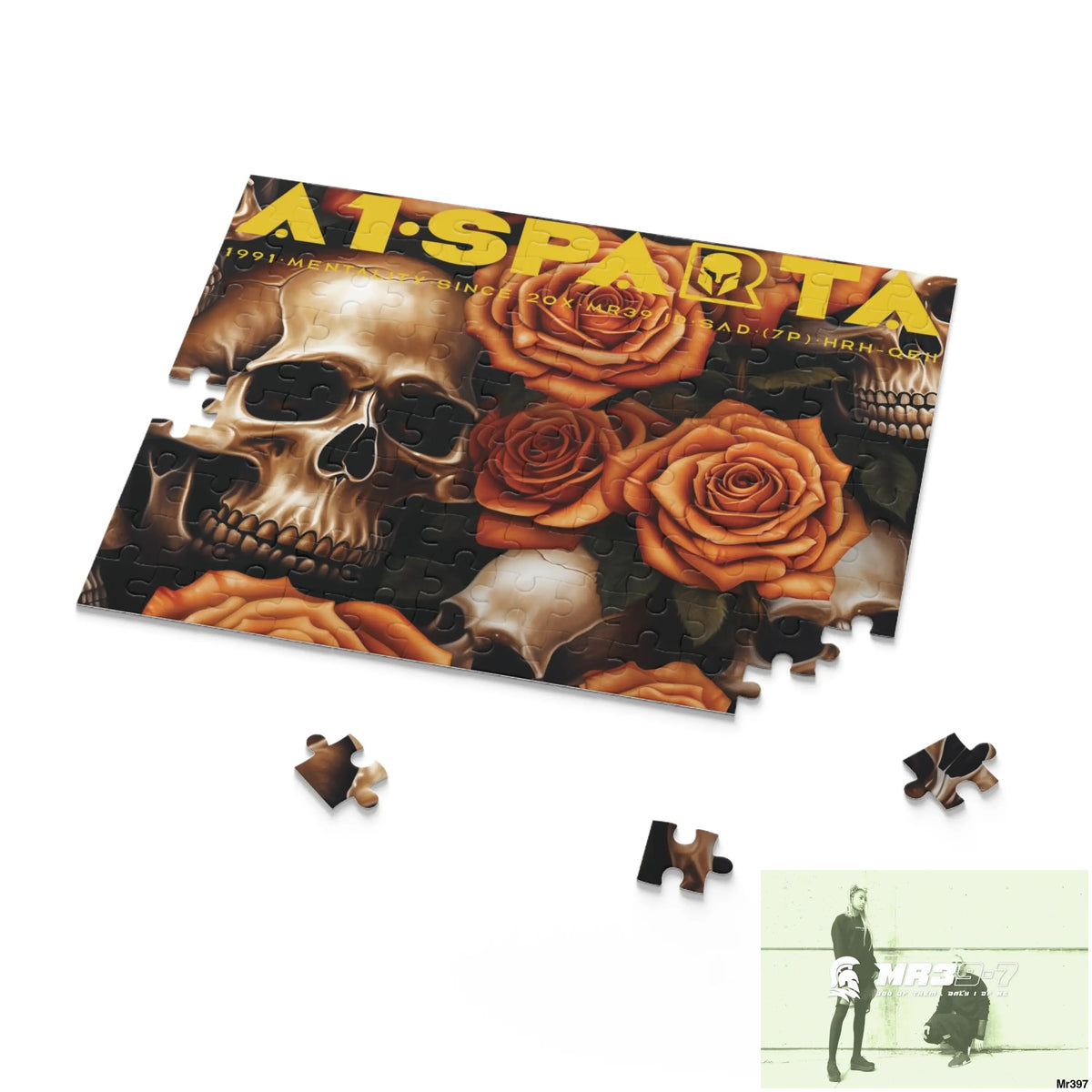 A1•Sparta Gothic skulls & Roses Puzzle (120 252 500-Piece) Puzzle