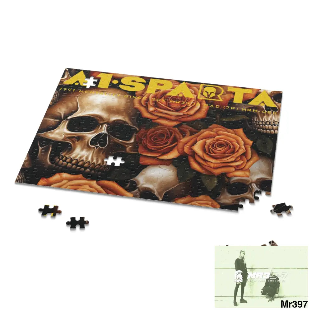 A1•Sparta Gothic skulls & Roses Puzzle (120 252 500-Piece) Puzzle