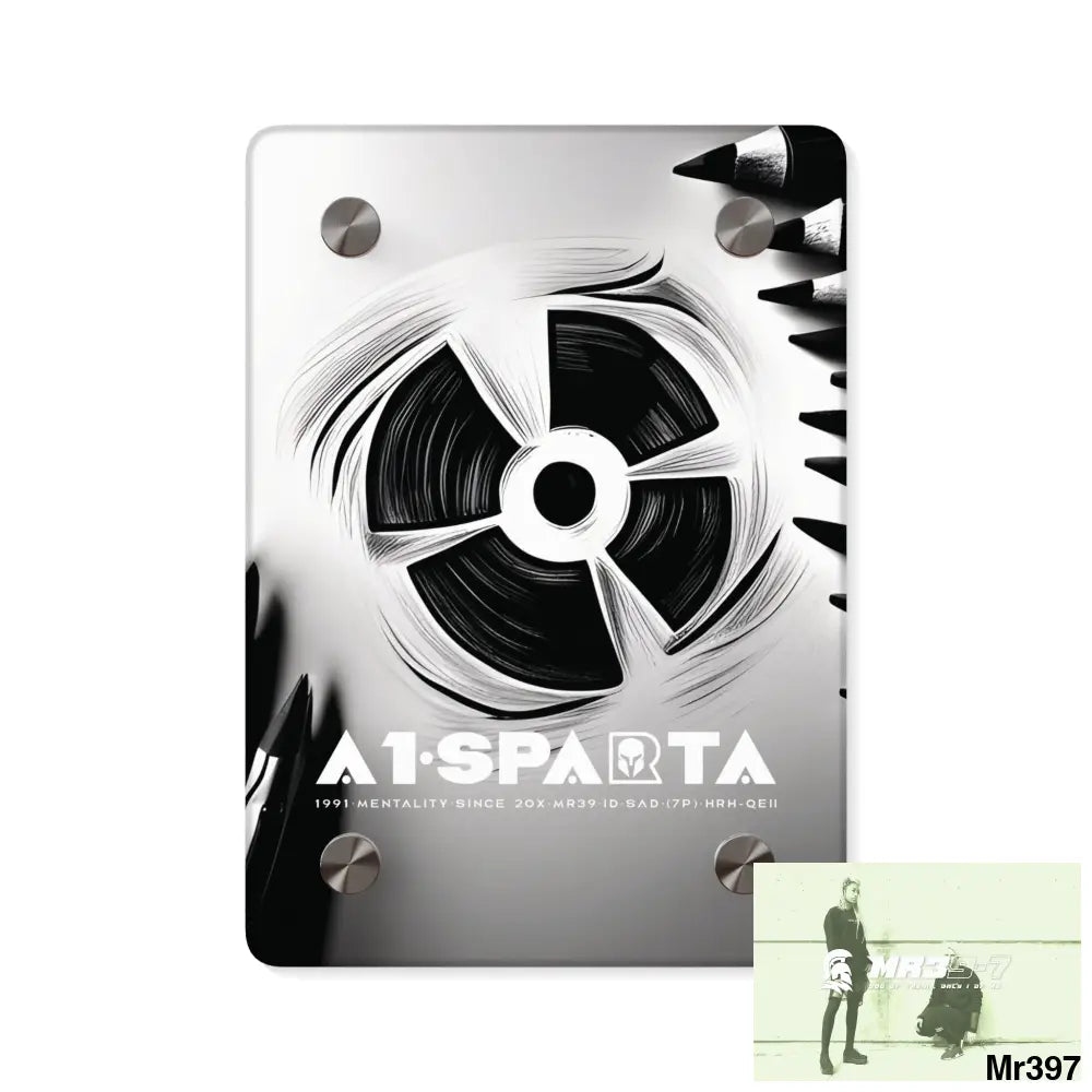 A1-Sparta in blind 2014 Military G Radiation blast Acrylic Wall Art Panels 5’’ x 7’’ (Vertical) / 0.25’’ Home Decor