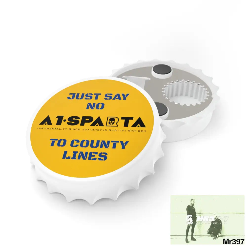 A1- Sparta Just Say No To County Lines Bottle Opener One size / White Accessories