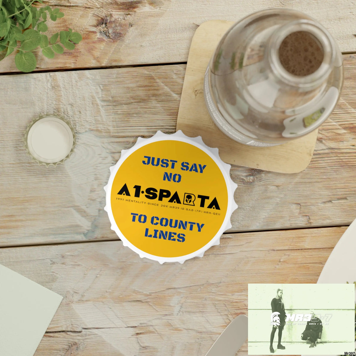 A1- Sparta Just Say No To County Lines Bottle Opener One size / White Accessories