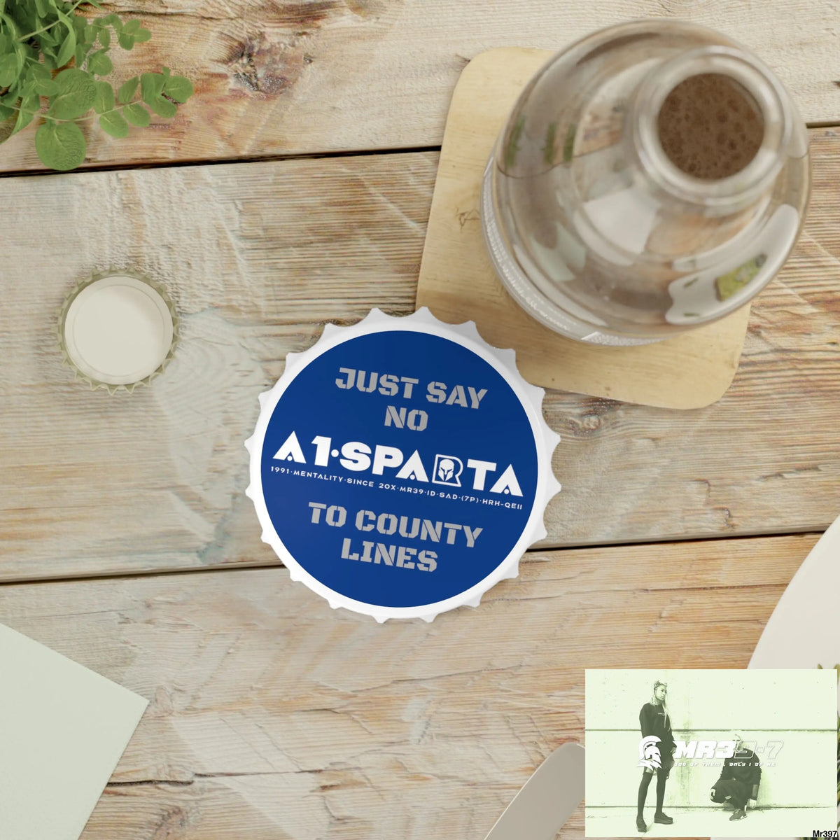 A1- Sparta Just Say No To County Lines Bottle Opener One size / White Accessories
