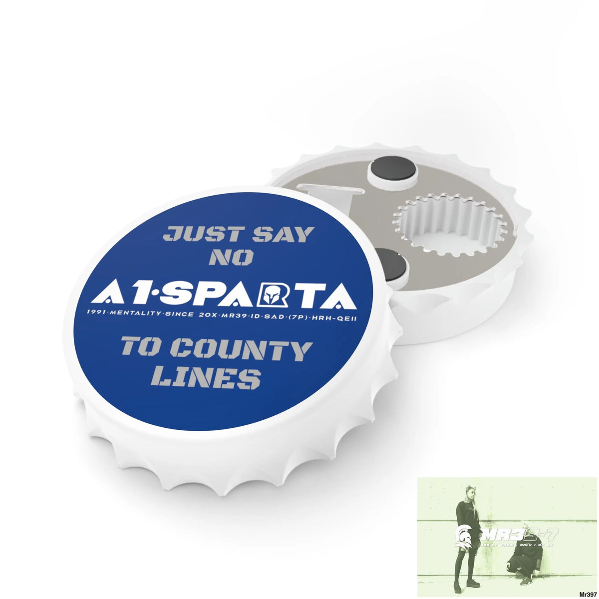 A1- Sparta Just Say No To County Lines Bottle Opener One size / White Accessories