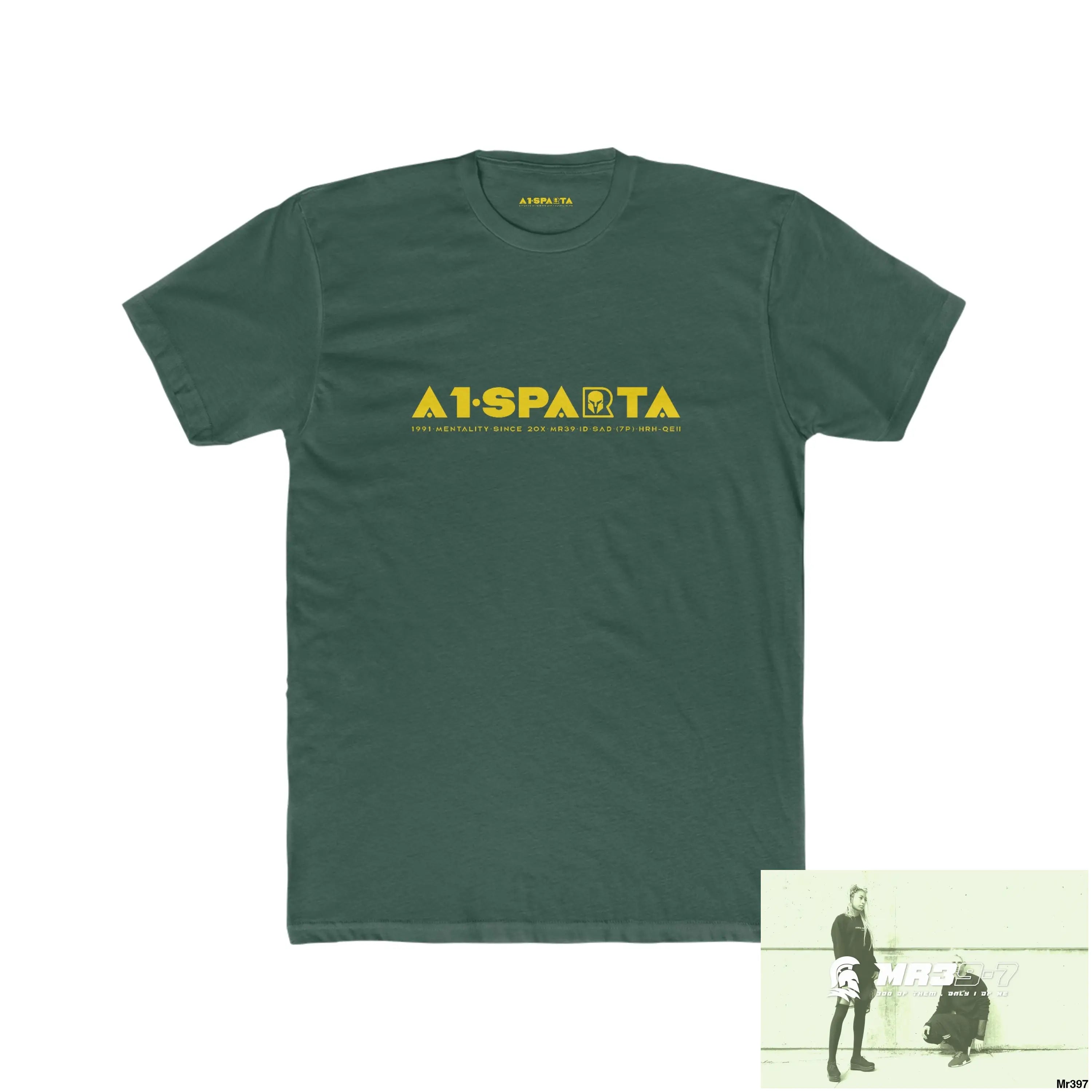 A1•Sparta Kenya 2015 Mombasa Airport Top Thai Organised Crime Men’s Cotton Crew Tee Solid Forest Green / S T-Shirt