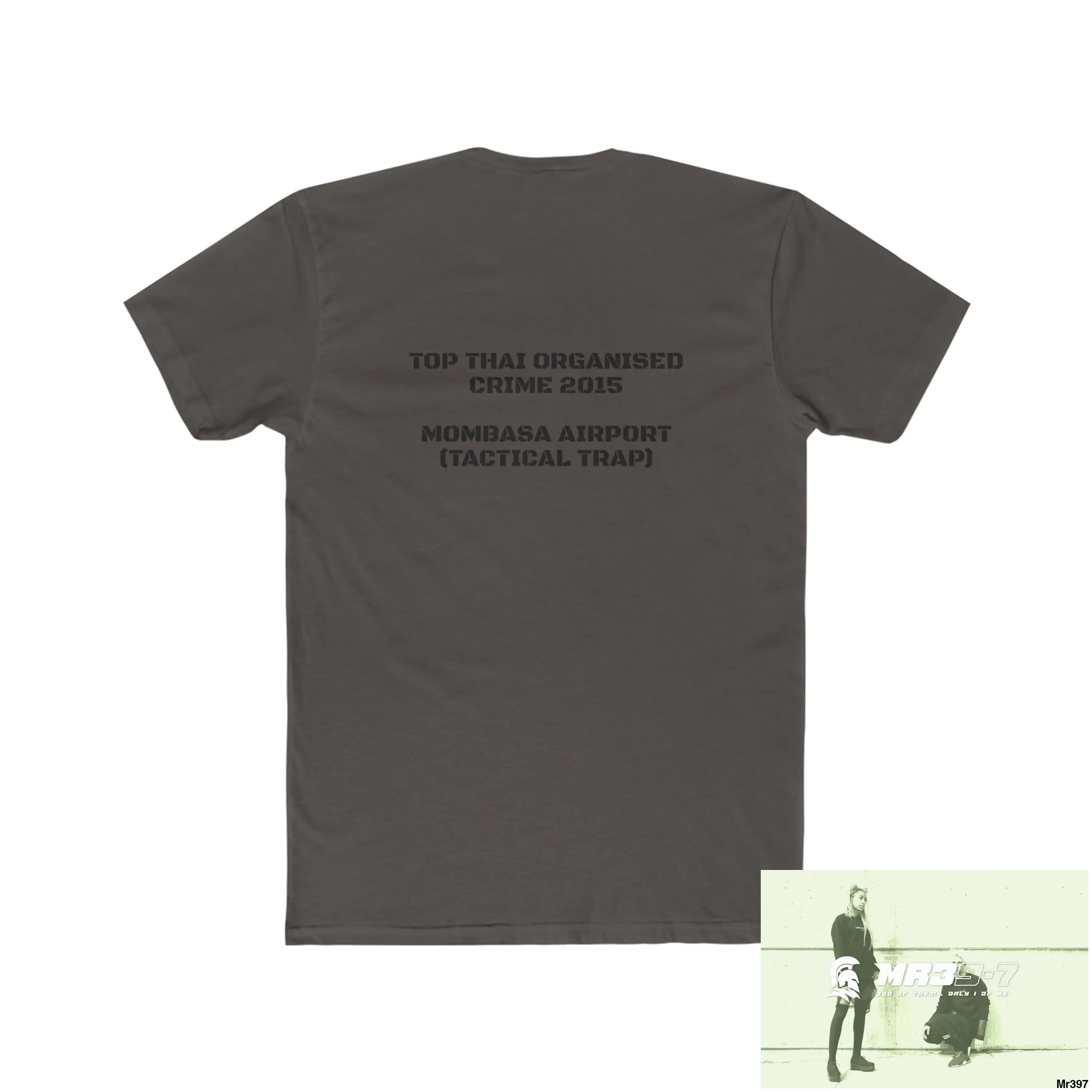 A1-Sparta Kenya 2015 Mombasa Airport Top Thai Organised Crime Men’s Cotton Crew Tee T-Shirt