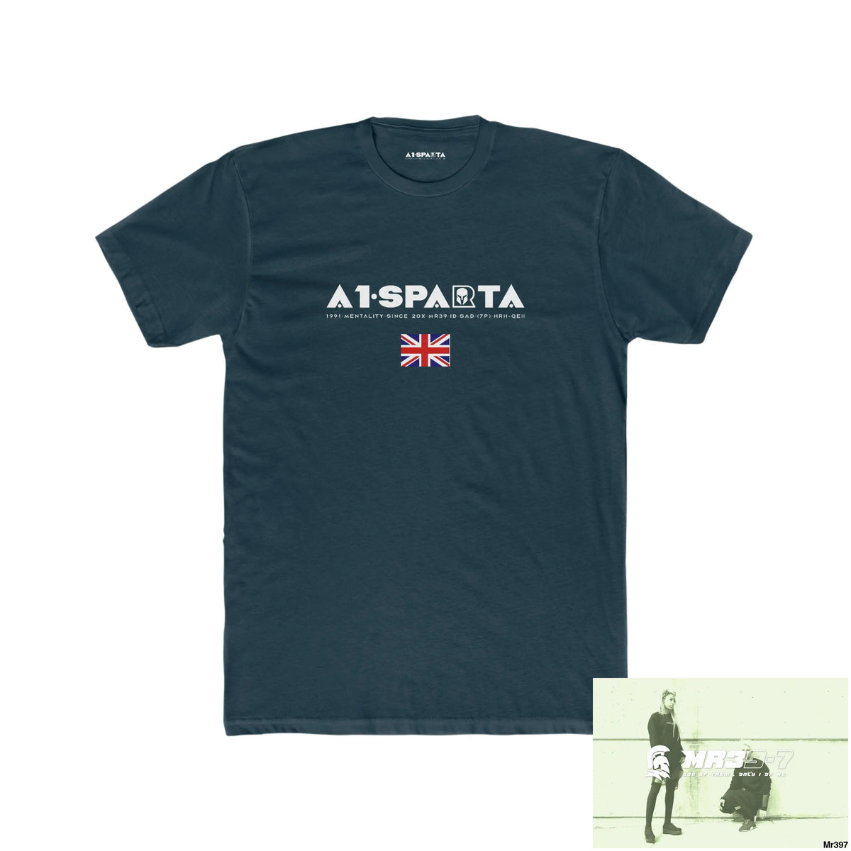A1•Sparta Kenya In Blind My Pain Management Black Snake Men’s Cotton Crew Tee Solid Midnight Navy / XS T-Shirt