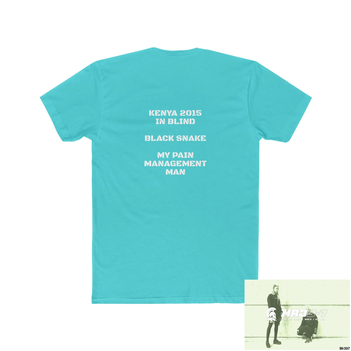 A1•Sparta Kenya In Blind My Pain Management Black Snake Men’s Cotton Crew Tee T-Shirt