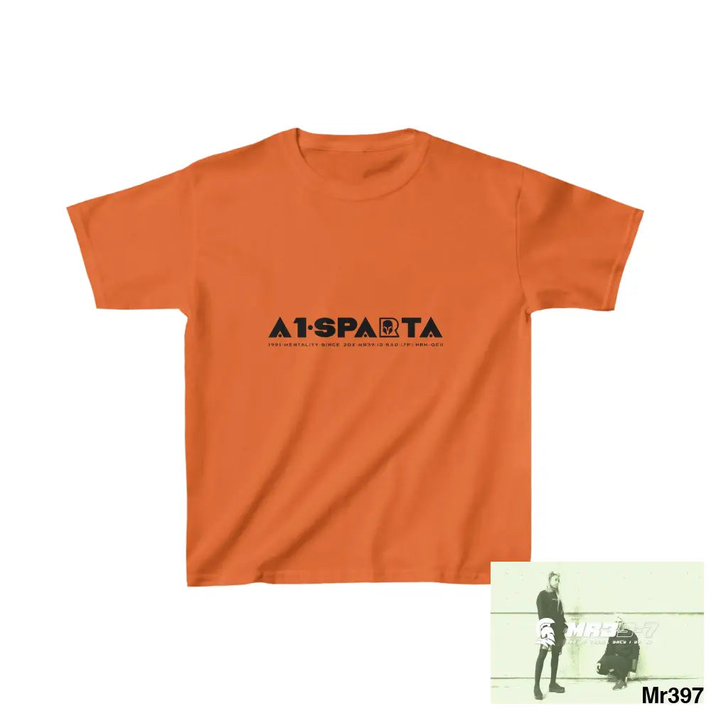 A1-Sparta - Kids Heavy Cotton™ Tee S / Orange Kids clothes