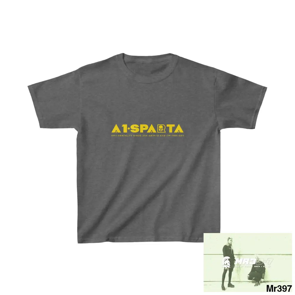 A1-Sparta - Kids Heavy Cotton™ Tee XS / Dark Heather Kids clothes