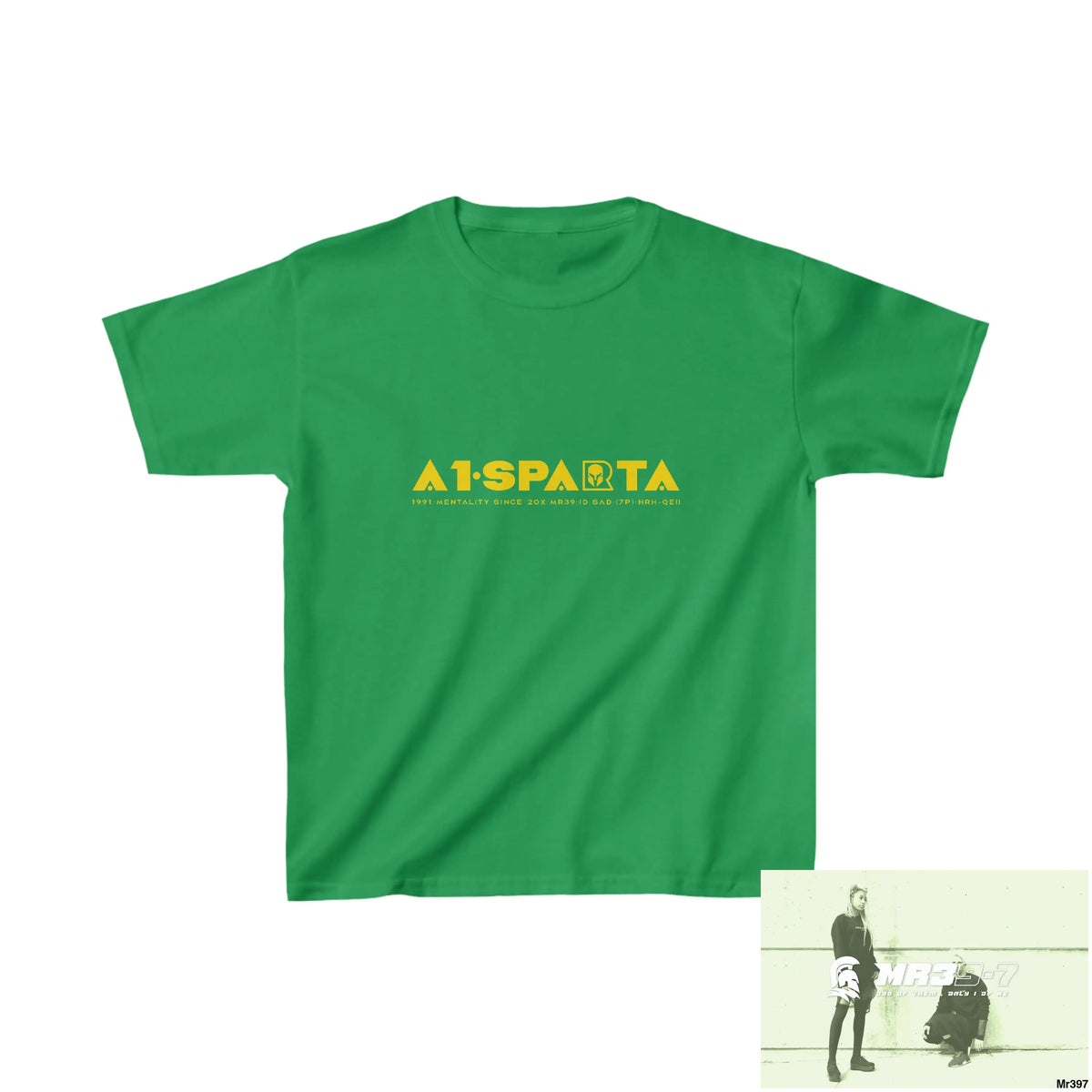 A1-Sparta - Kids Heavy Cotton™ Tee XS / Irish Green Kids clothes