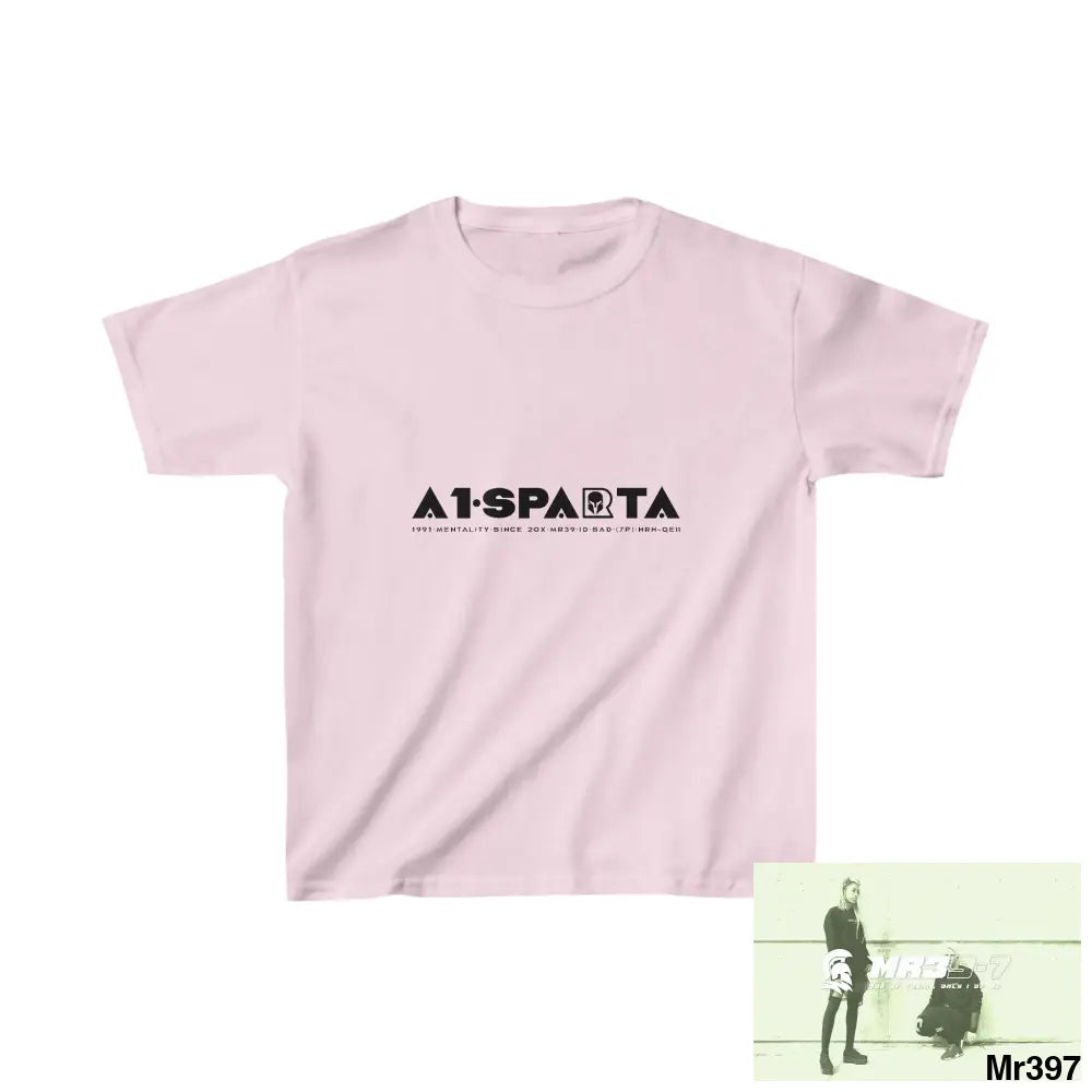 A1-Sparta - Kids Heavy Cotton™ Tee XS / Light Pink Kids clothes