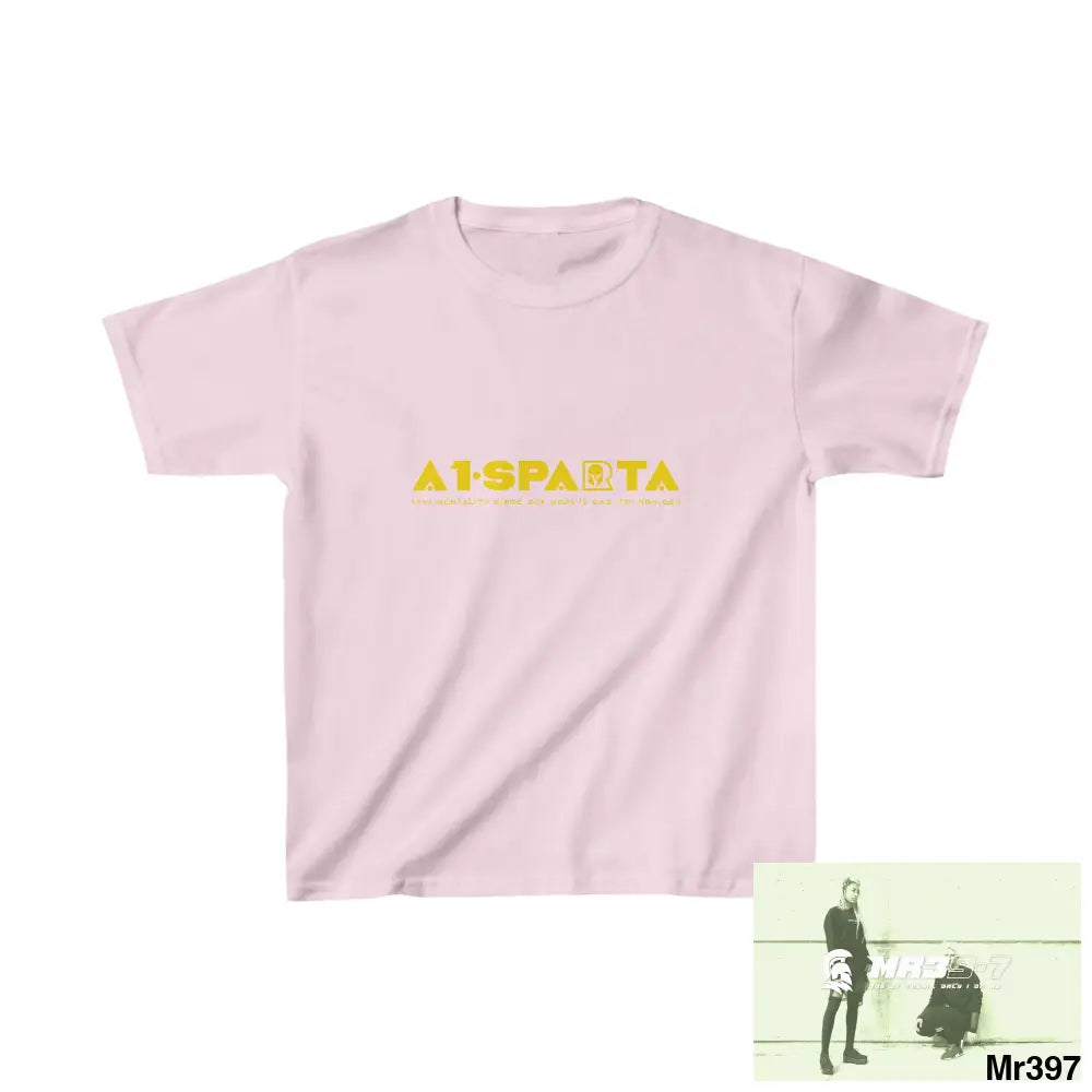 A1-Sparta - Kids Heavy Cotton™ Tee XS / Light Pink Kids clothes